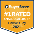 2021 Hawkes Bay's #1 Rated Dealership - Small Dealership Category