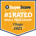 2021 Otago's #1 Rated Dealership - Small Dealership Category