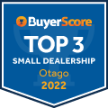 2022 Otago's Top 3 Rated Dealerships - Small Dealership Category